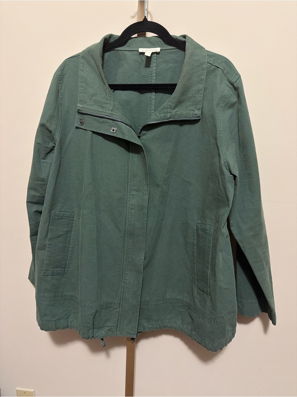 Eileen Fisher Forest Green Utility Jacket - Size XL - Picture 2 of 2